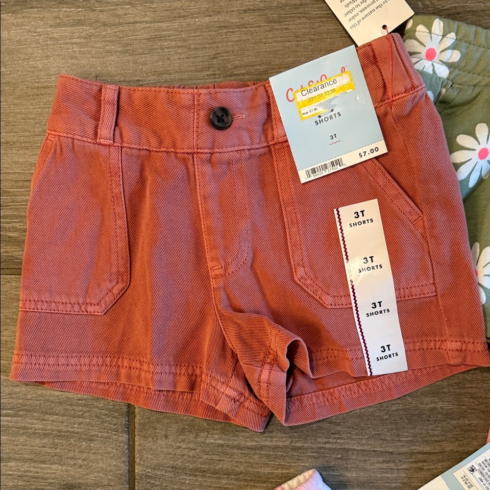 NWT Cat & Jack 5 piece shorts bundle Sz 3T - Picture 3 of 6